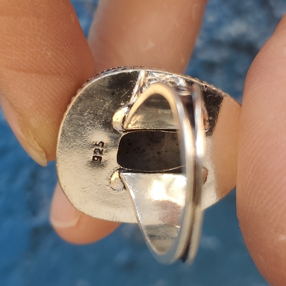 New Solar Quartz Agate Druzy 925 Silver Ring. - Picture 11 of 16